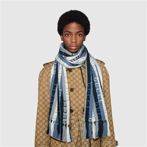 gucci stripe scarf|Gucci women scarf.